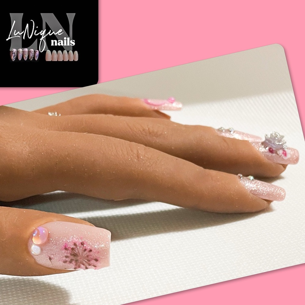 Pink Magic Artistic Press On Nail Set-OSFA!